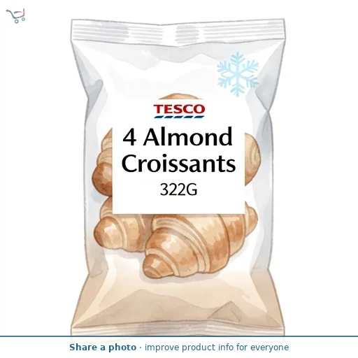 Tesco 4 Almond Croissants 322G