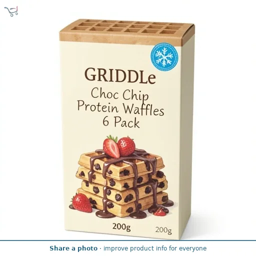 Griddle Choc Chip Protein Waffles 6 Pack 200g
