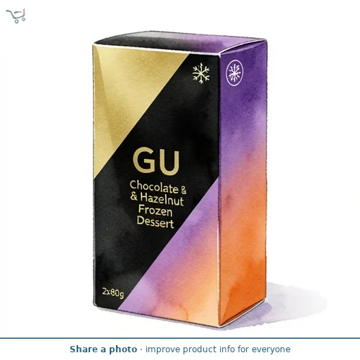 Gu Chocolate & Hazelnut Frozen Dessert 2x80g