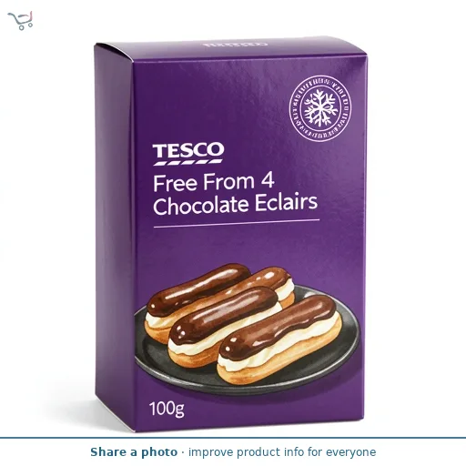 Tesco Free From 4 Chocolate Eclairs 100g