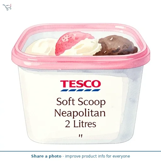 Tesco Soft Scoop Neapolitan 2 Litres