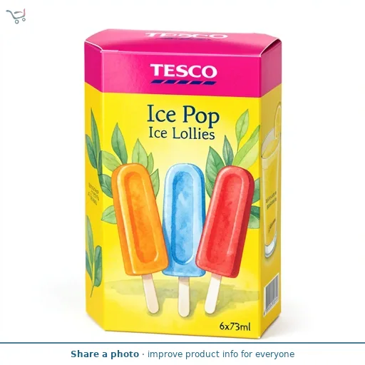 Tesco Ice Pop Ice Lollies 6x73ml