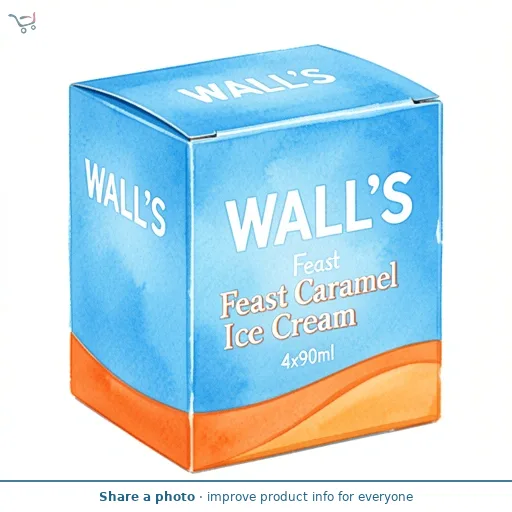 Feast 4 x 90ml Caramel Ice Cream Sticks