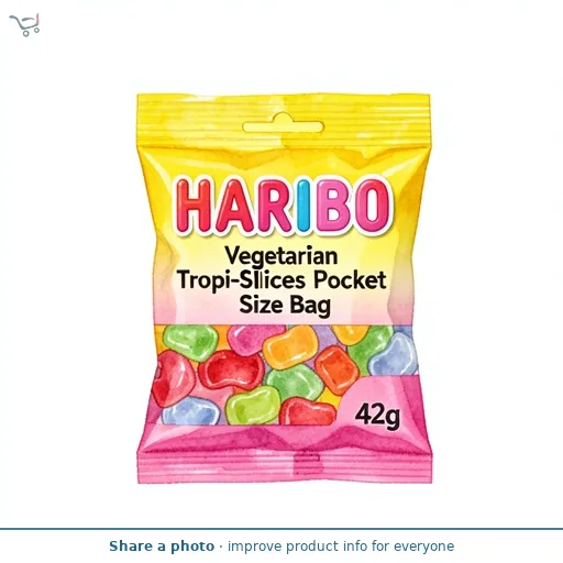 Haribo Vegetarian Tropi-Slices Pocket Size Bag 42g