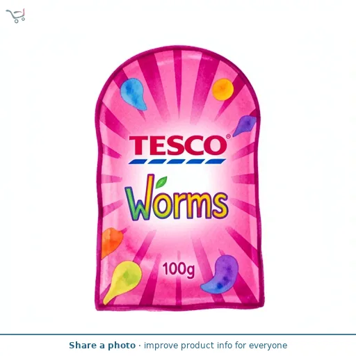 Tesco Neon Worms 100g