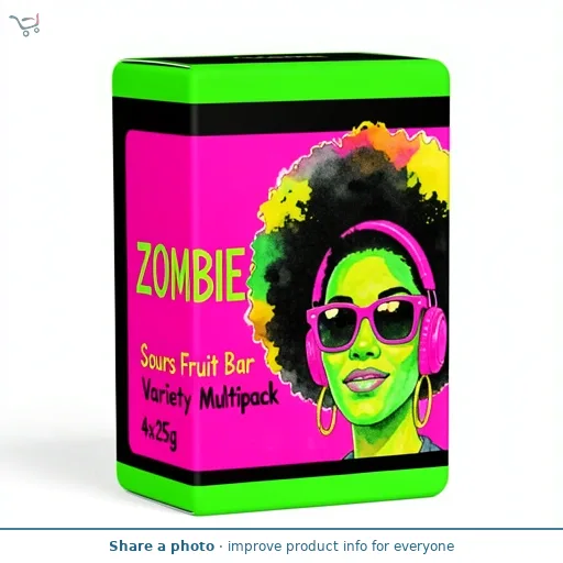 Zombie Sours Fruit Snack Bar Variety Multipack 4x25g