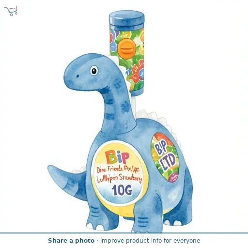 Bip Dino Friends Pop Ups Lollipop Strawberry 10G