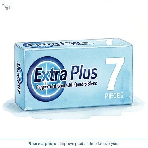 Extra Plus Hydro Peppermint Chewing Gum 7 pieces