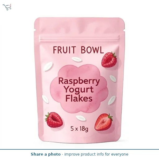 Fruit Bowl Raspberry Yogurt Flakes 5 x 18g