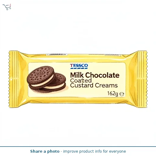 Tesco Milk Chocolate Coated Custard Creams 162g