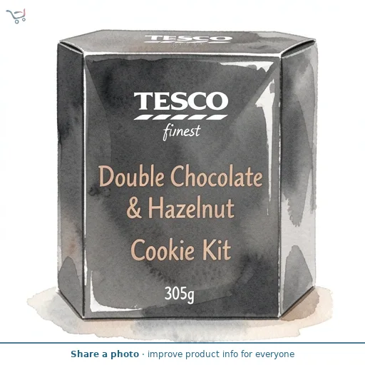 Tesco Finest Double Chocolate & Hazelnut Cookie Kit 305g