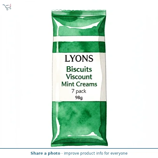Lyons Biscuits Viscount Mint Creams 7 pack 98g