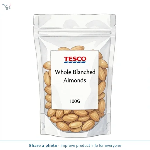 Tesco Whole Blanched Almonds 100G