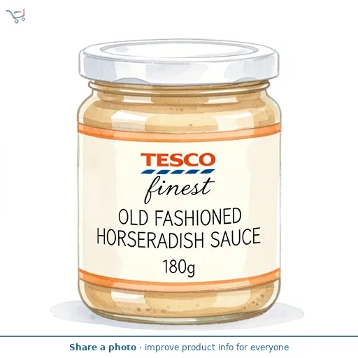 TESCO FINEST OLD FASHIONED HORSERADISH SAUCE 180g