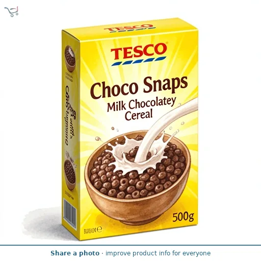 Tesco Choco Snaps Milk Chocolatey Cereal 500g