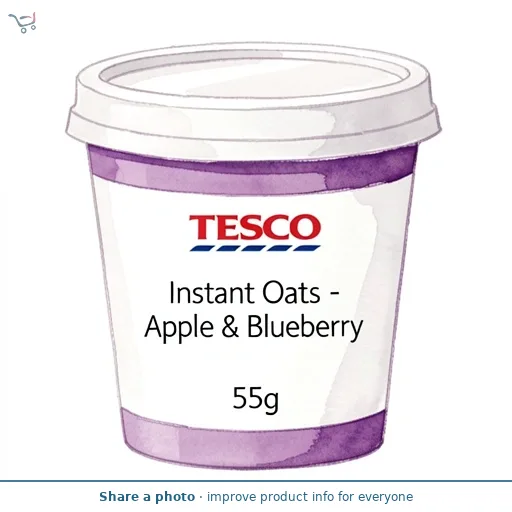 Tesco Instant Oats - Apple & Blueberry 55g