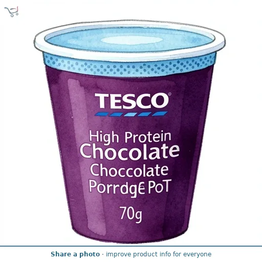 Tesco High Protein Chocolate Porridge Pot 70g