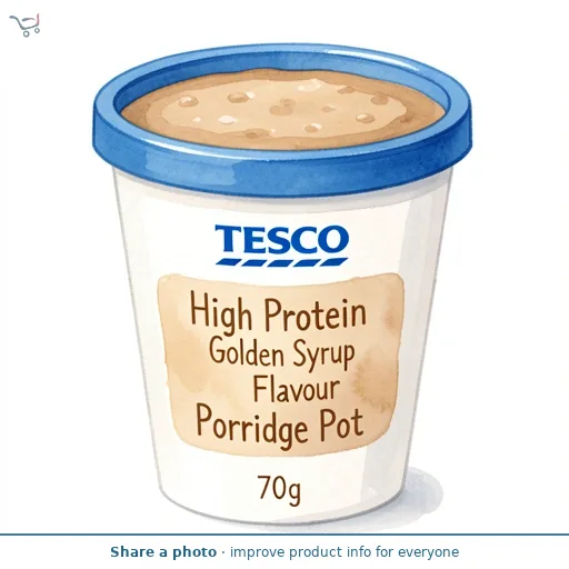 Tesco High Protein Golden Syrup Flavour Porridge Pot 70g