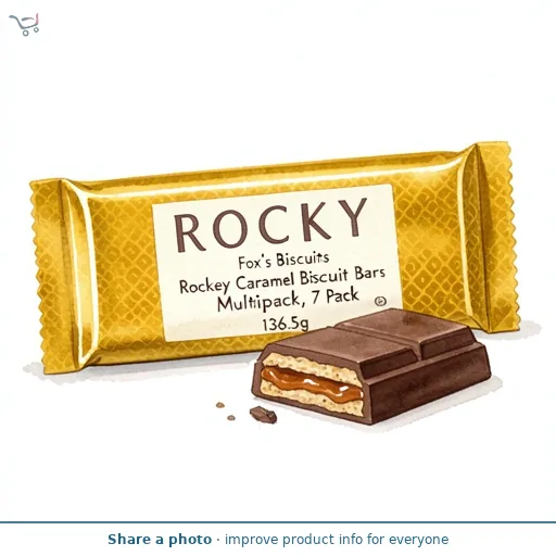 Fox's Biscuits Rocky Caramel Biscuit Bars 7 Bars Multipack 136.5