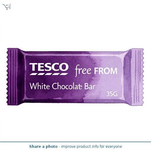 Tesco Free From White Chocolate Bar 35G