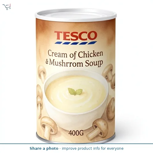 Tesco Cream Of Chicken & Mushroom Soup 400G