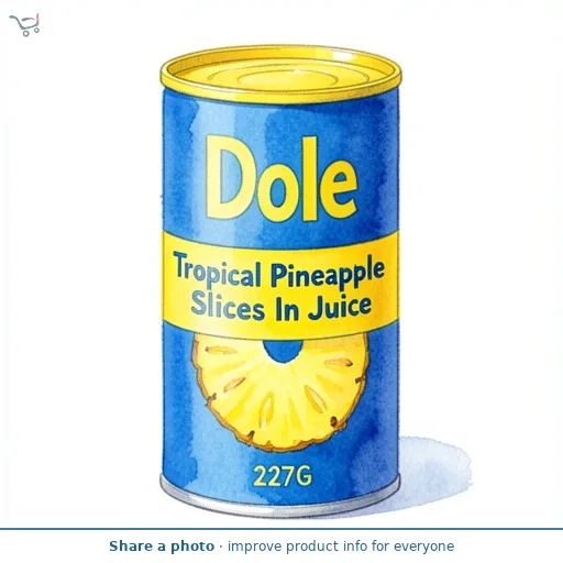 Dole Tropical Gold Premium Pineapple Slices In Juice 227g