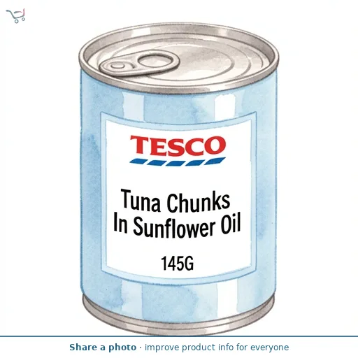Tesco Tuna Chunks In Sunflower Oil 145G
