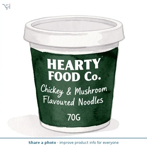 Hearty Food Co Chicken & Mushroom Flavoured Noodles 70G