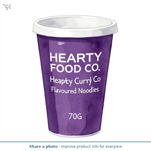 Hearty Food Co Spicy Curry Flavoured Noodles 70G