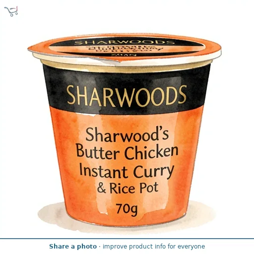 Sharwood's Butter Chicken Instant Curry & Rice Pot 70g