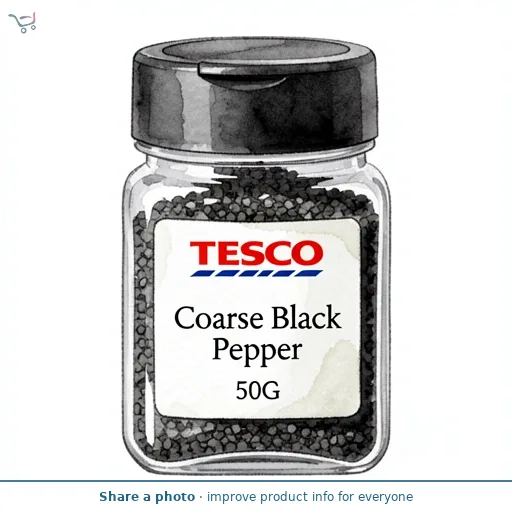 Tesco Coarse Black Pepper 50G