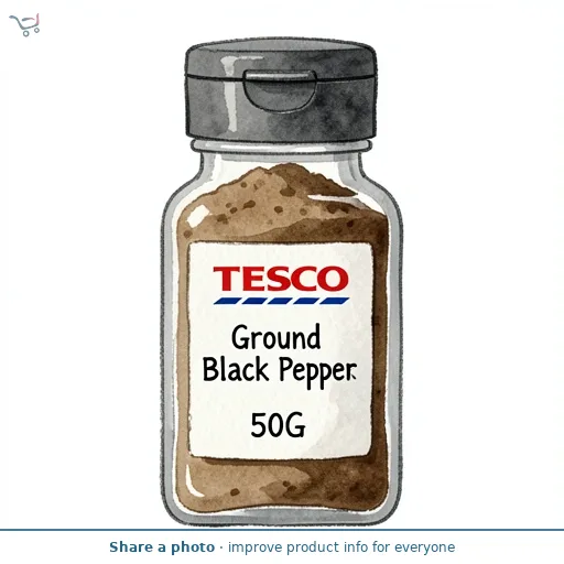 Tesco Ground Black Pepper 50G