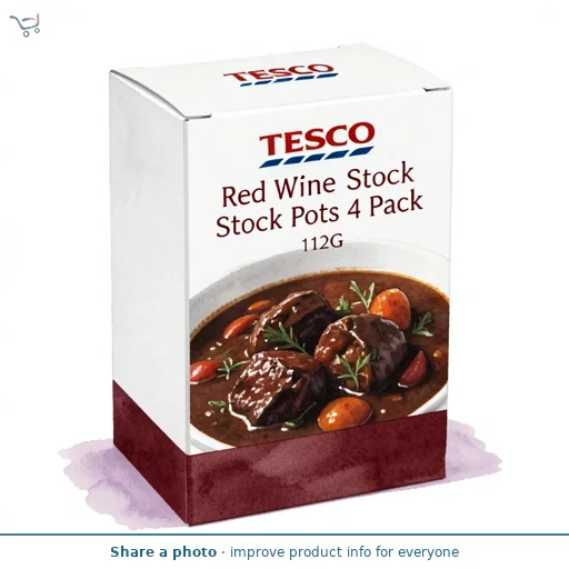Tesco Red Wine Stock Pots 4 Pack 112G