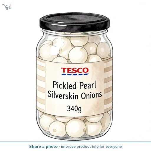 Tesco Pickled Pearl Silverskin Onions 340g