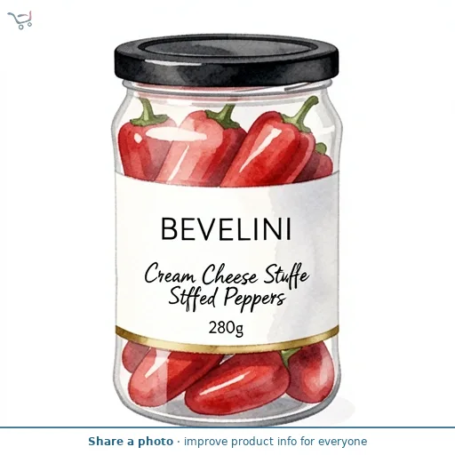 Bevelini Cream Cheese Stuffed Peppers 280g