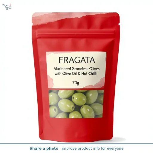 Fragata Marinated Stoneless Olives with Olive Oil & Hot Chilli 70g