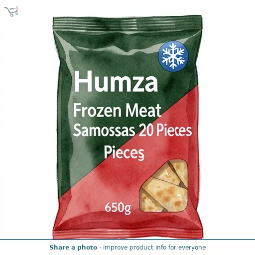 Humza Frozen Meat Samosas 20 Pieces 650g