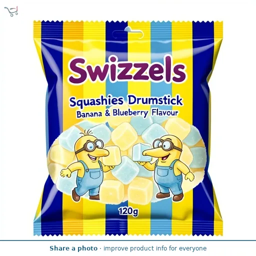 Swizzels Squashies Drumstick Banana & Blueberry Flavour 120g