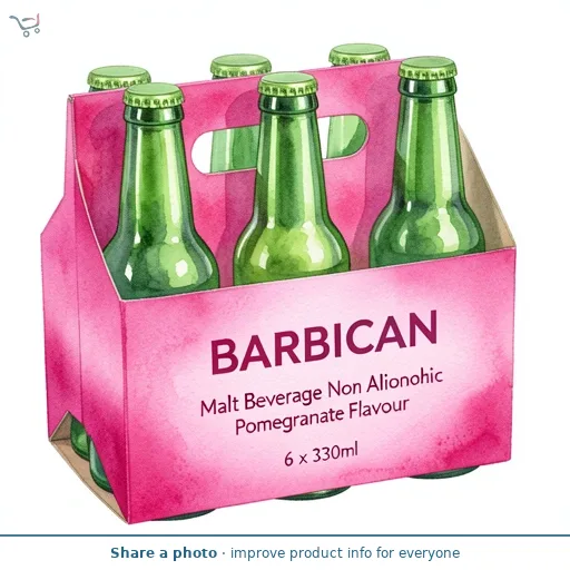 Barbican Malt Beverage Non Alcoholic Pomegranate Flavour 6 x 330ml 