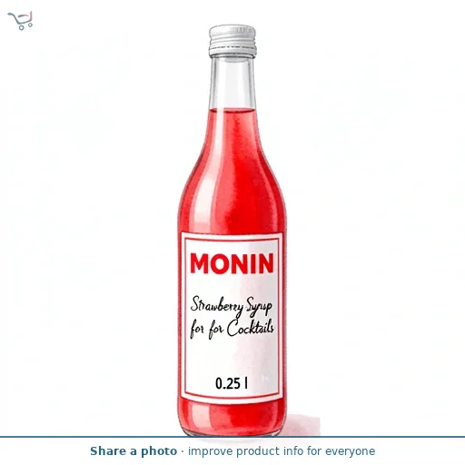 Monin Strawberry Syrup for Cocktails 0.25 l
