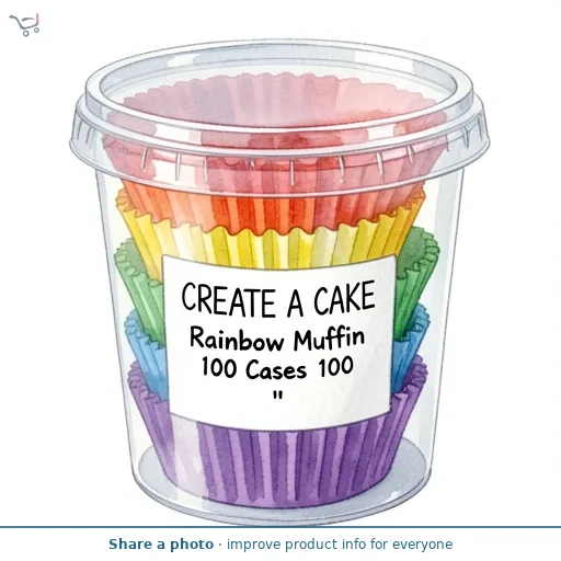 Create A Cake Rainbow Muffin Cases 100