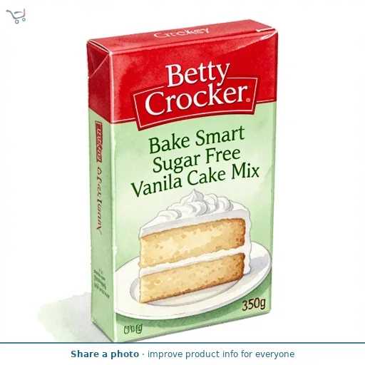 Betty Crocker Bake Smart Sugar Free Vanilla Cake Mix 350g
