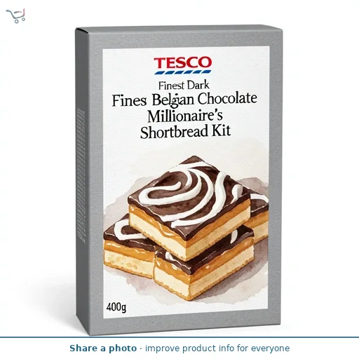 Tesco Finest Dark Belgian Chocolate Millionaire's Shortbread Kit 400g