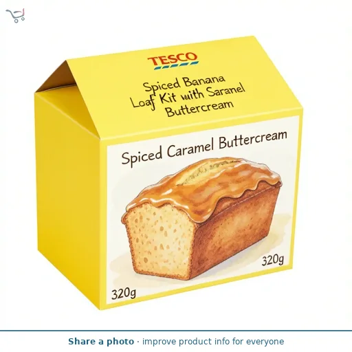 Tesco Spiced Banana Loaf Kit with Salted Caramel Buttercream 320g