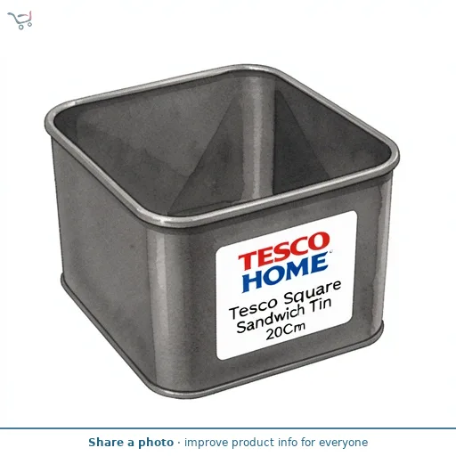 Tesco Square Sandwich Tin 20Cm