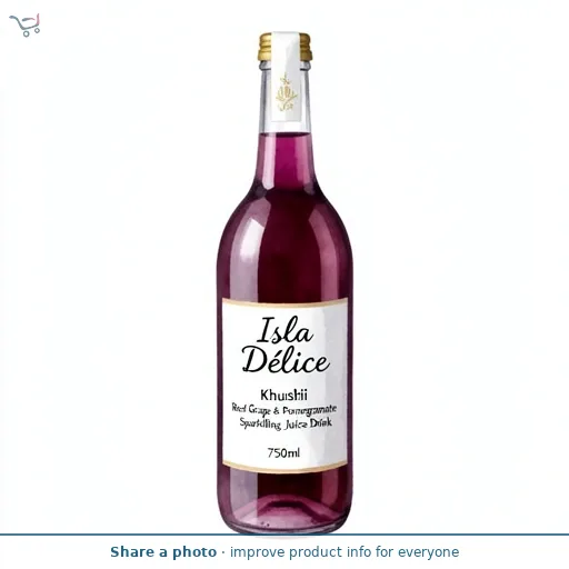 Isla Delice Khushii Red Grape & Pomegranate Sparkling Juice Drink 750ml