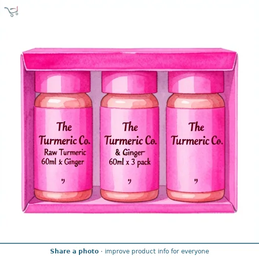 The Turmeric Co. Raw Turmeric & Ginger Shot 3 x 60ml