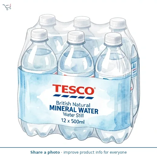 Tesco British Natural Mineral Water Still 12 x 500ml