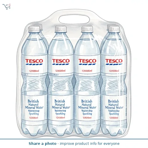 Tesco British Natural Mineral Water Sparkling 12X500ml