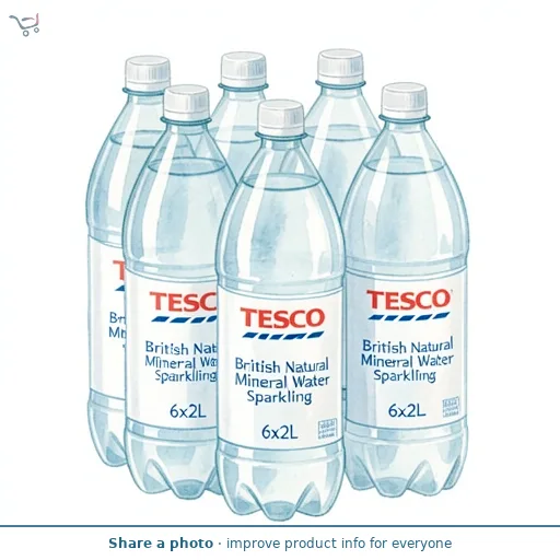 Tesco British Natural Mineral Water Sparkling 6x2L